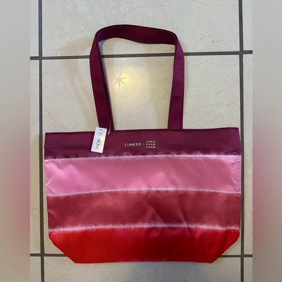Clinique Other - NWT Clinique Women's Pink and Red Tote Bag